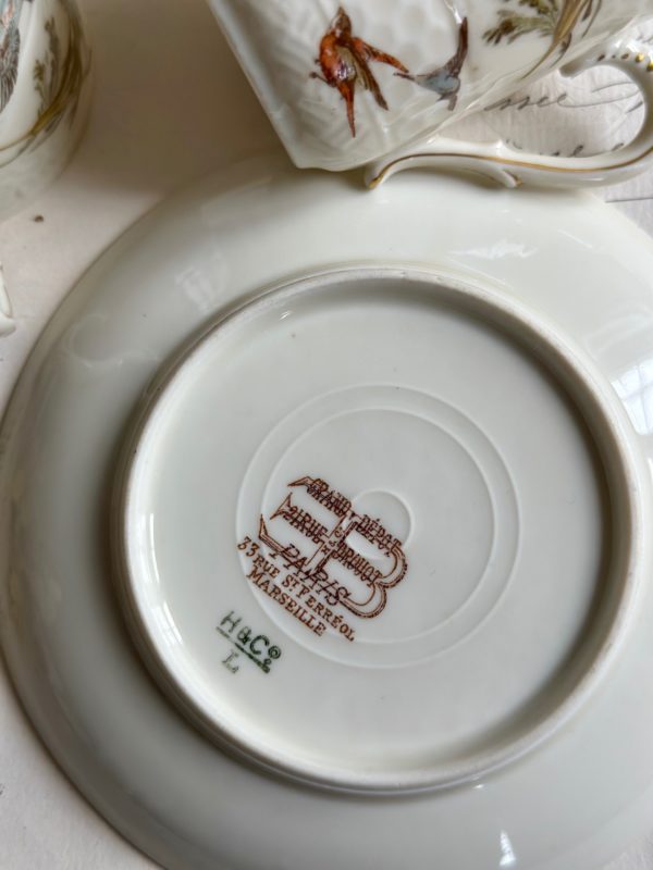 Exceptionnel service à café Haviland pour E. Bourgeois, dessins de Henri Léon Pallandre, Atelier Auteuil, XIXème – Image 9