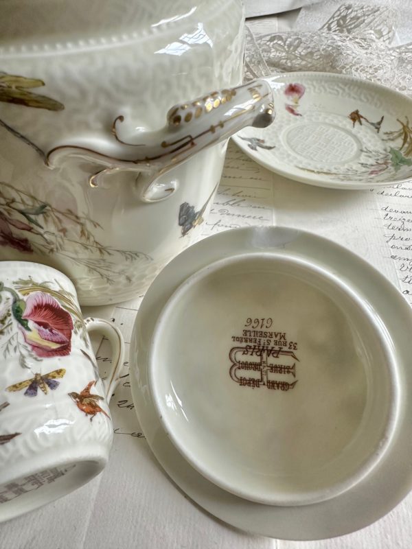 Exceptionnel service à café Haviland pour E. Bourgeois, dessins de Henri Léon Pallandre, Atelier Auteuil, XIXème – Image 20