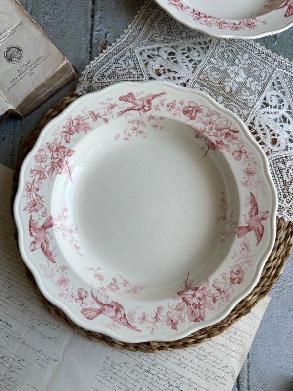 Grand plat creux  – manufacture BWM & co Brown Westhead Moore modèle Indiana – 1868