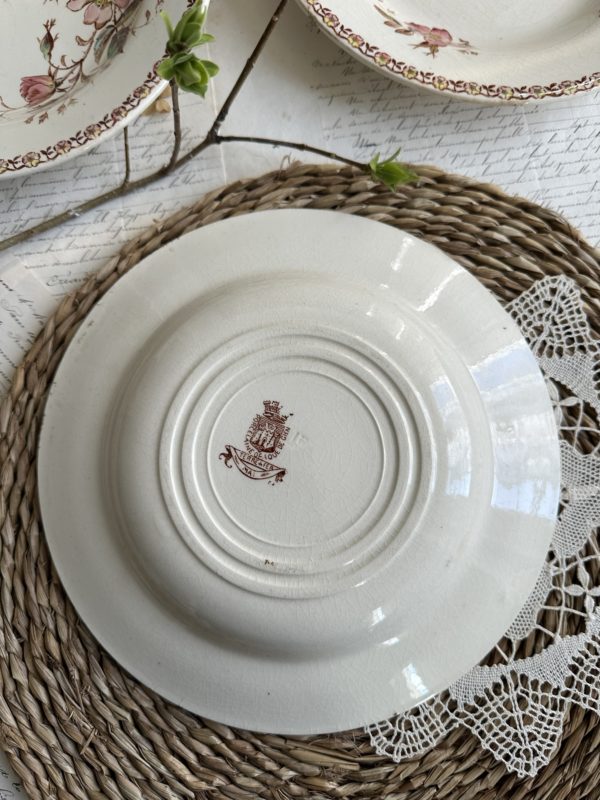 Suite de 6 assiettes creuses polychrome Gien modèle Mai – Image 13