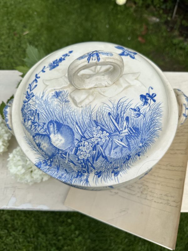 Sublime grande soupière Jules Vieillard Bordeaux modèle Oiseaux - XIXème – Image 2