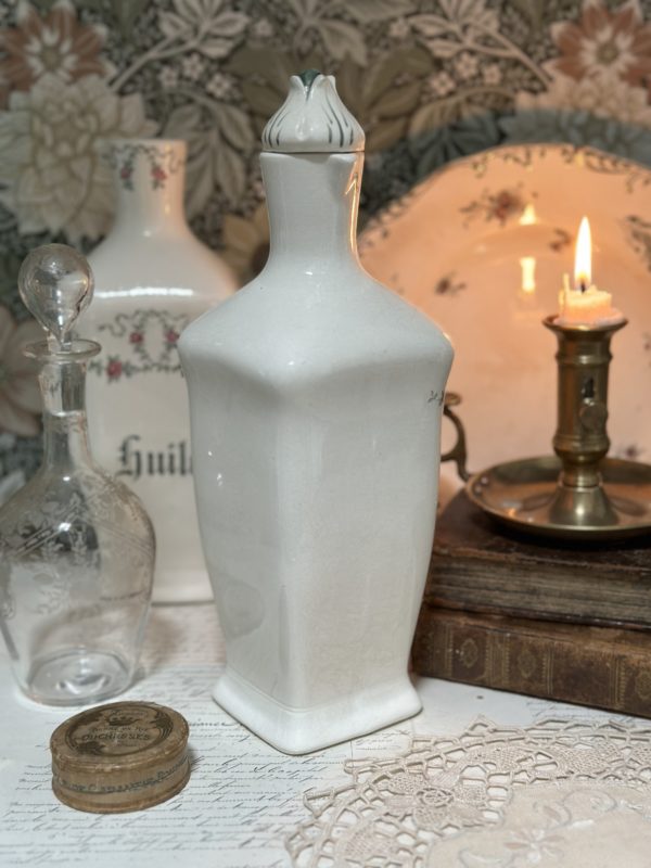 Bouteille / carafe à vinaigre terre de fer polychrome, Longchamp – Image 3