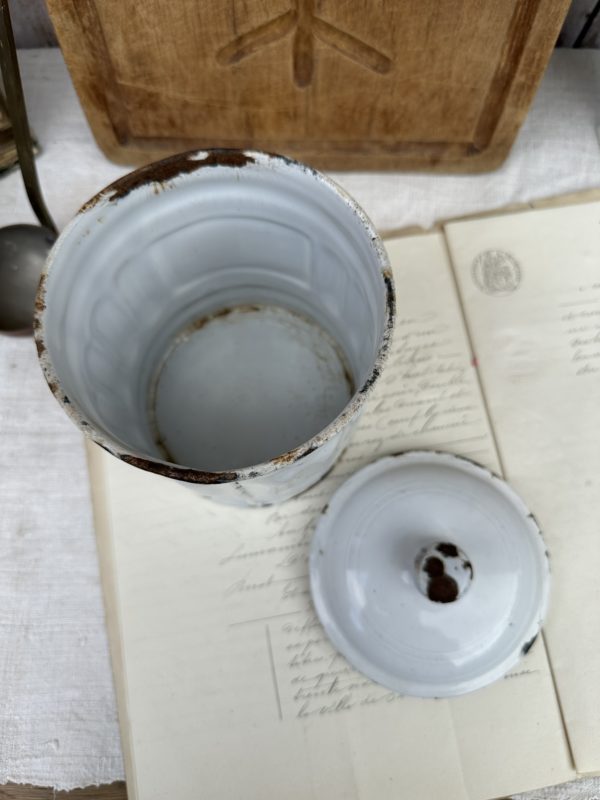 Pot à épices ancien en métal "Sucre" – Image 4