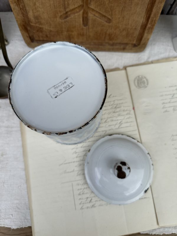 Pot à épices ancien en métal "Sucre" – Image 5