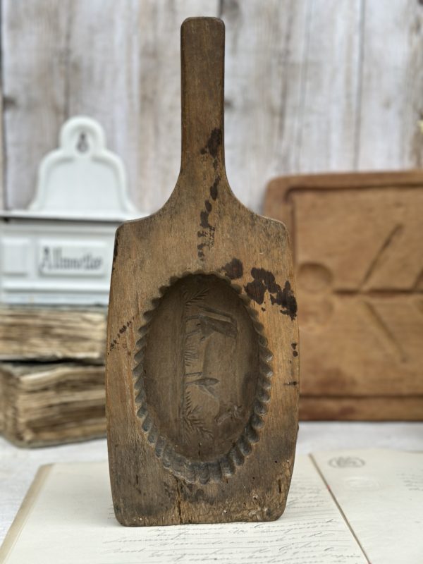 Moule à beurre ancien en bois – Image 2