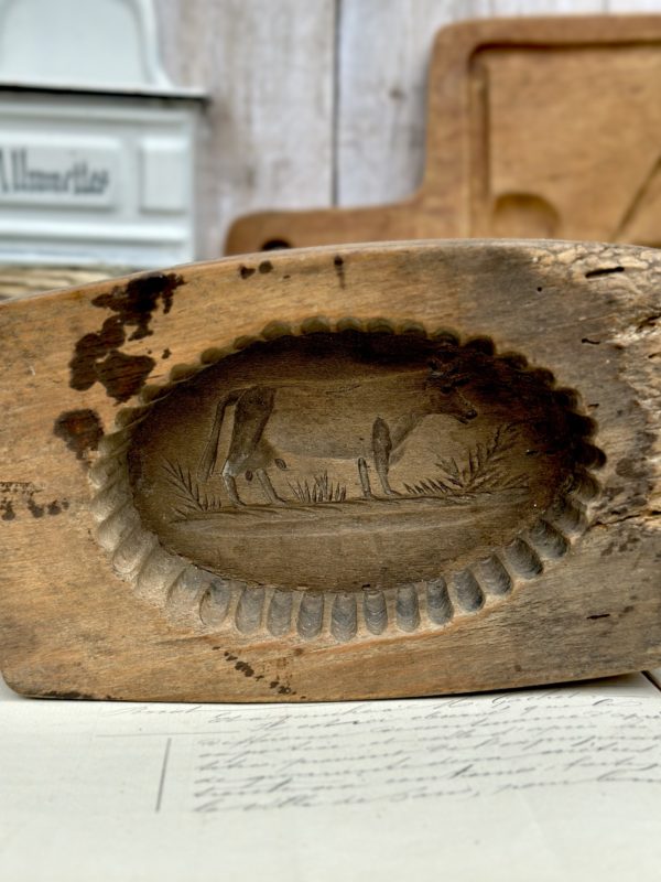 Moule à beurre ancien en bois – Image 7