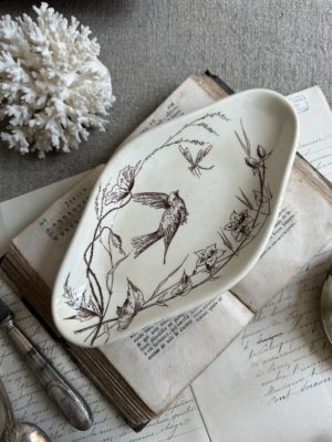 Ravier terre de fer oiseau