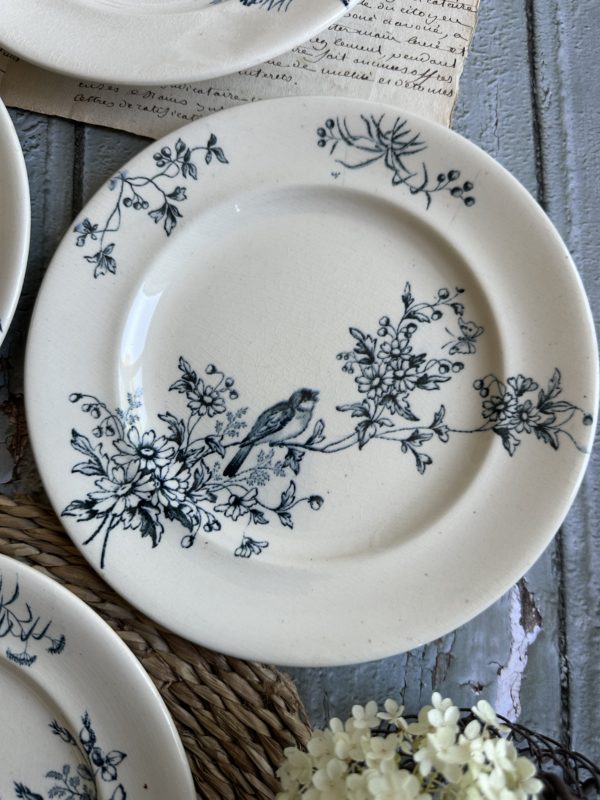 Suite de 4 assiettes à dessert Longwy modèle Mignon – Image 4