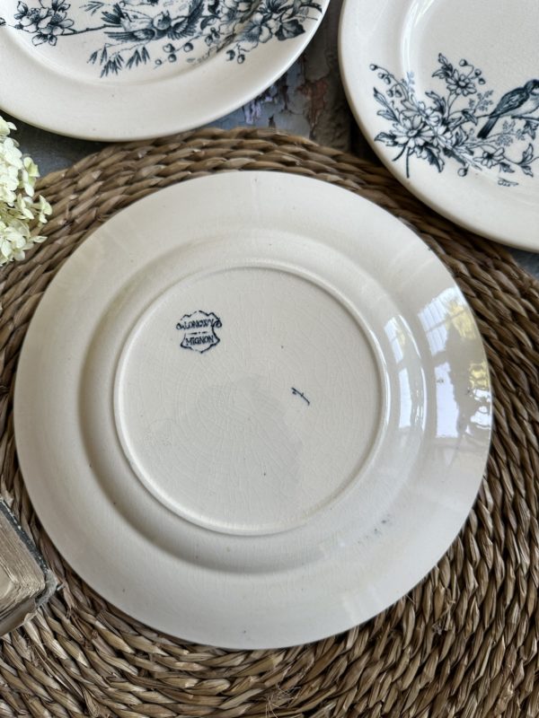 Suite de 4 assiettes à dessert Longwy modèle Mignon – Image 6