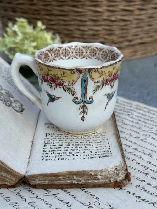 Tasse à café polychrome Gien aux oiseaux 2271 – Image 2