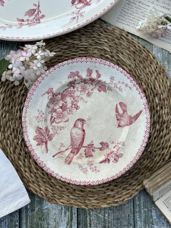 Plat piédouche Longwy modèle Mésange