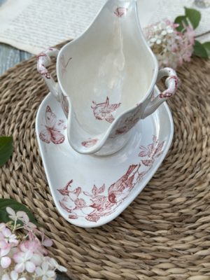 Saucière Pexonne modèle Eglantine aux oiseaux