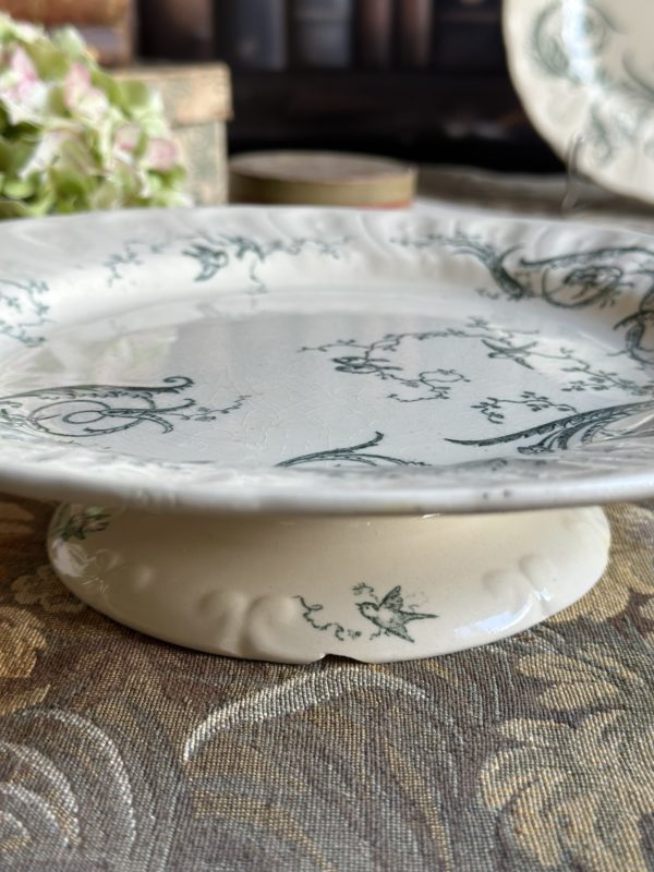 II. Plat piédouche Gien modèle Rinceaux – Image 4