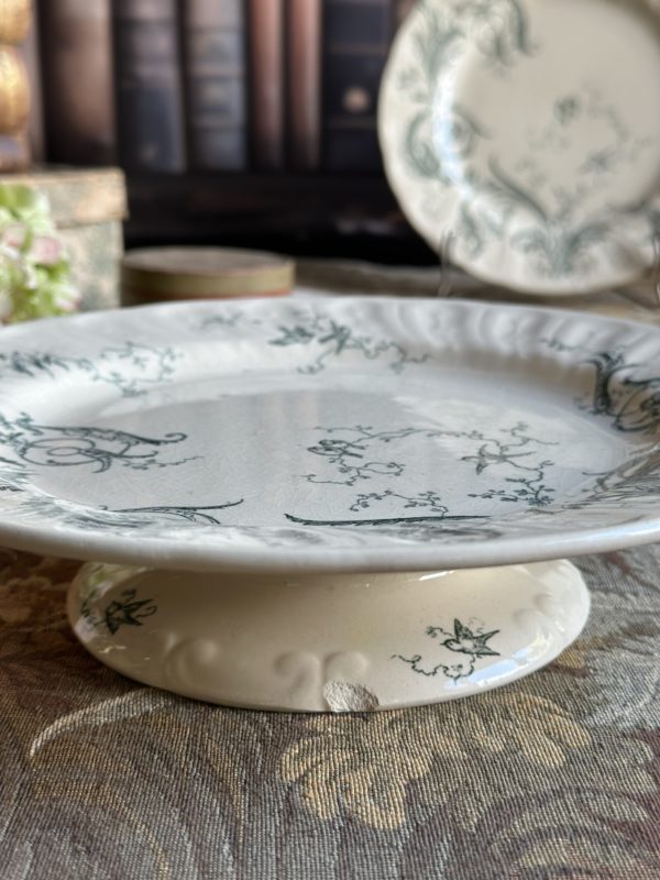 I. Plat piédouche Gien modèle Rinceaux – Image 5