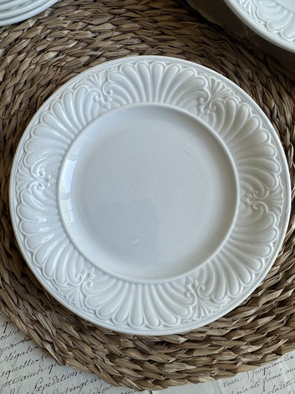 Réservé - suite de 5 assiettes à dessert Creil et Montereau – Image 4