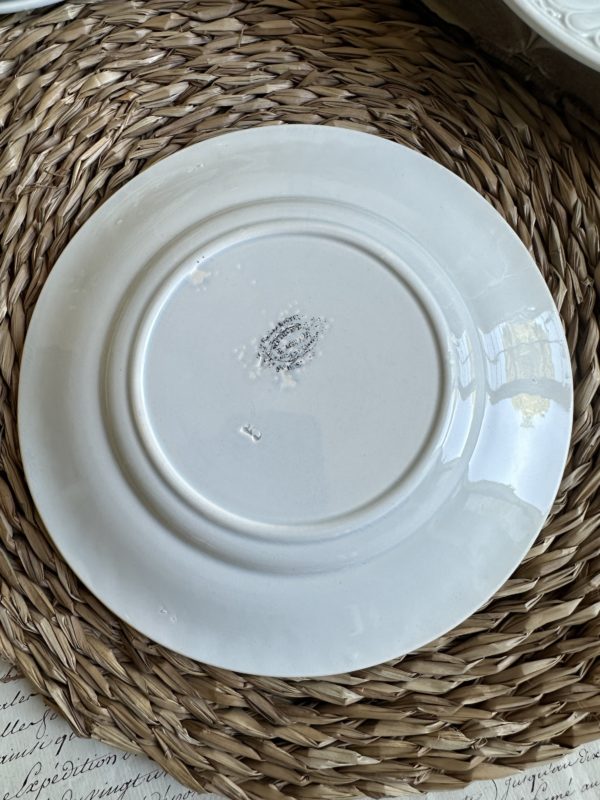 Réservé - suite de 5 assiettes à dessert Creil et Montereau – Image 2