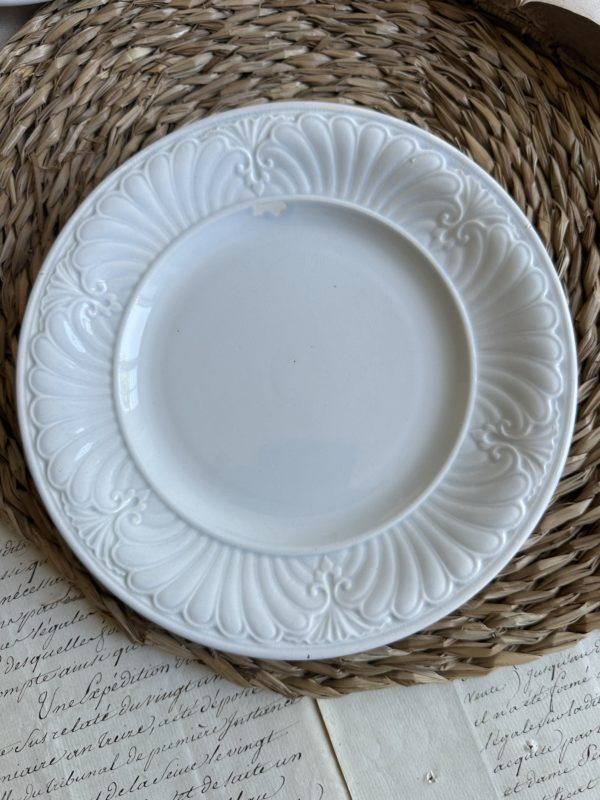 Réservé - suite de 5 assiettes à dessert Creil et Montereau – Image 5