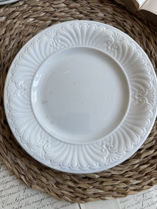 Réservé - suite de 5 assiettes à dessert Creil et Montereau – Image 7