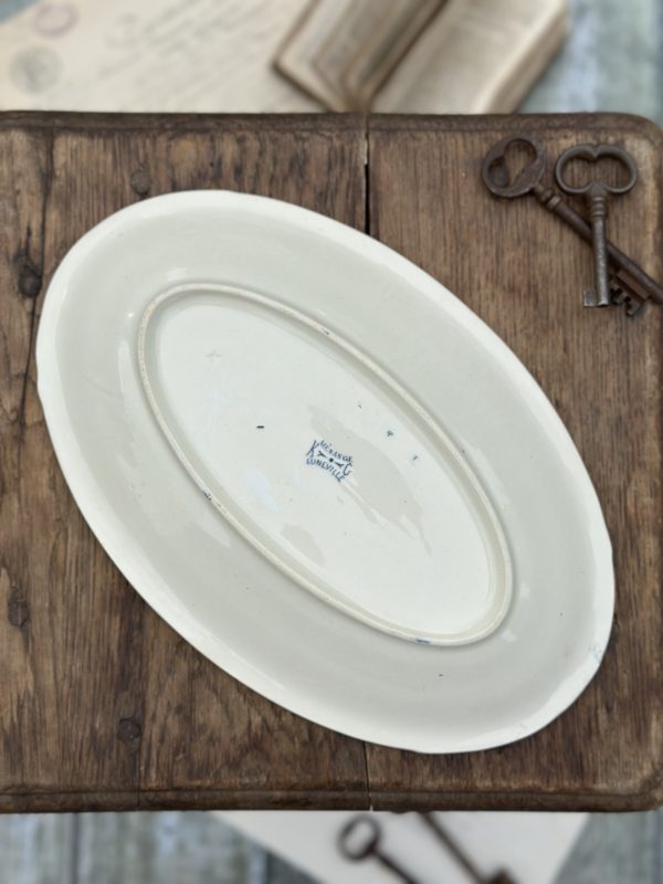 Grand ravier ou petit plat ovale Lunéville mésange – Image 4