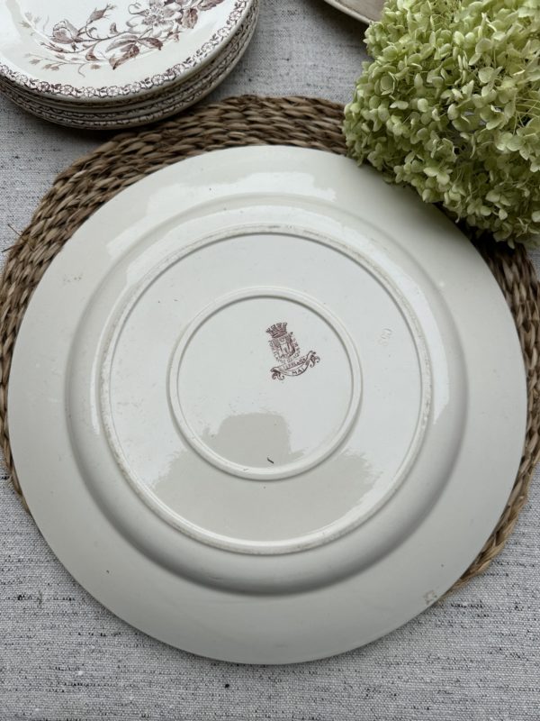 Grand plat rond Gien modèle Mai – Image 4