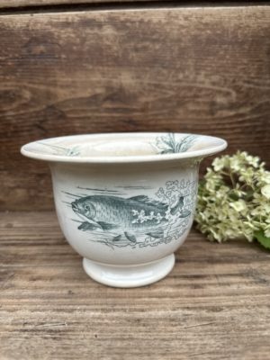 Réservé - pot terre de fer motifs marins