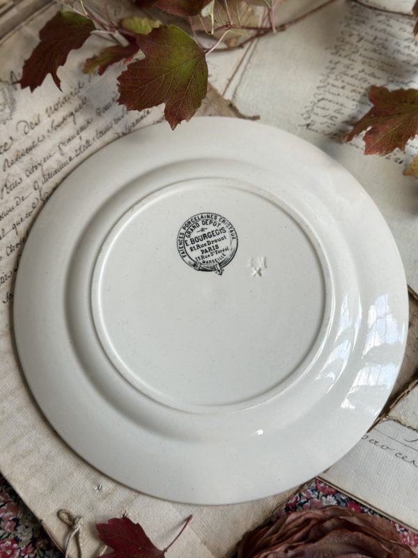 Assiette à dessert Choisy le Roi Sce Français pour E. Bourgeois – Image 4