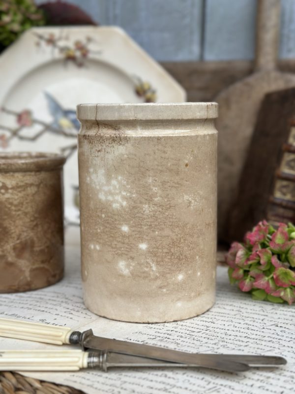 Grand pot à confiture ou à graisse patiné – Image 2
