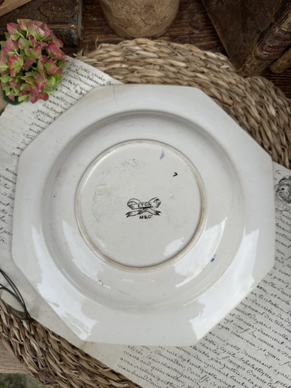 I. Assiette creuse Moore & Co modèle ETON – 1886  – Image 4