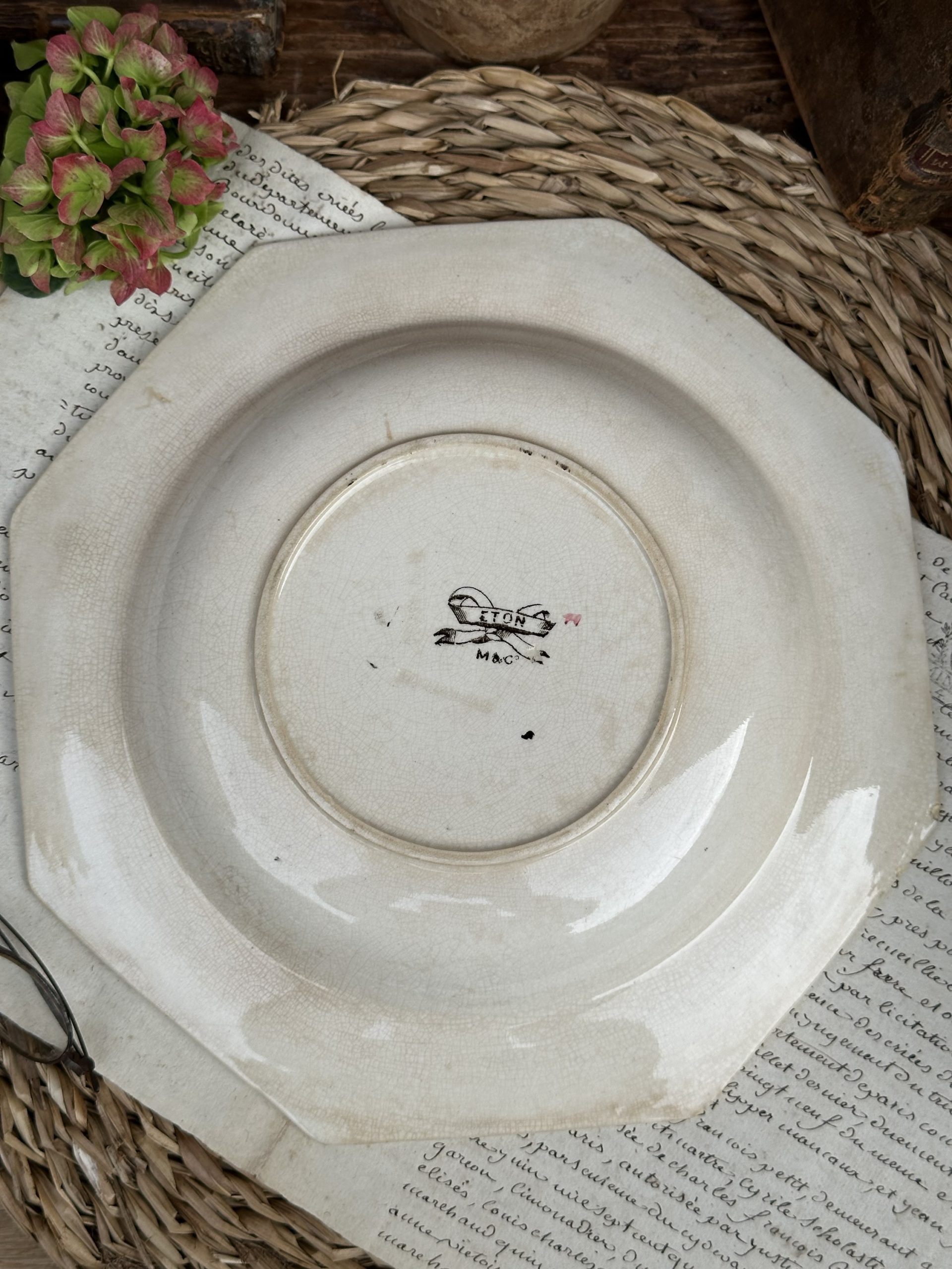 II. Assiette creuse Moore & Co modèle ETON – 1886  – Image 4