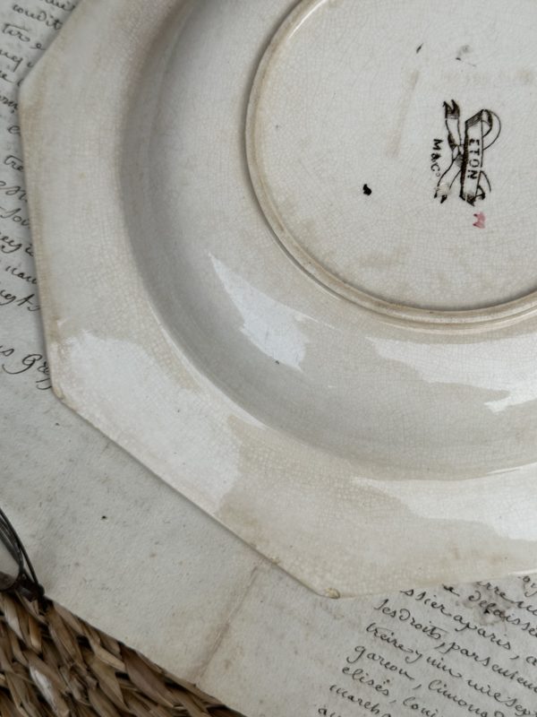 II. Assiette creuse Moore & Co modèle ETON – 1886  – Image 5