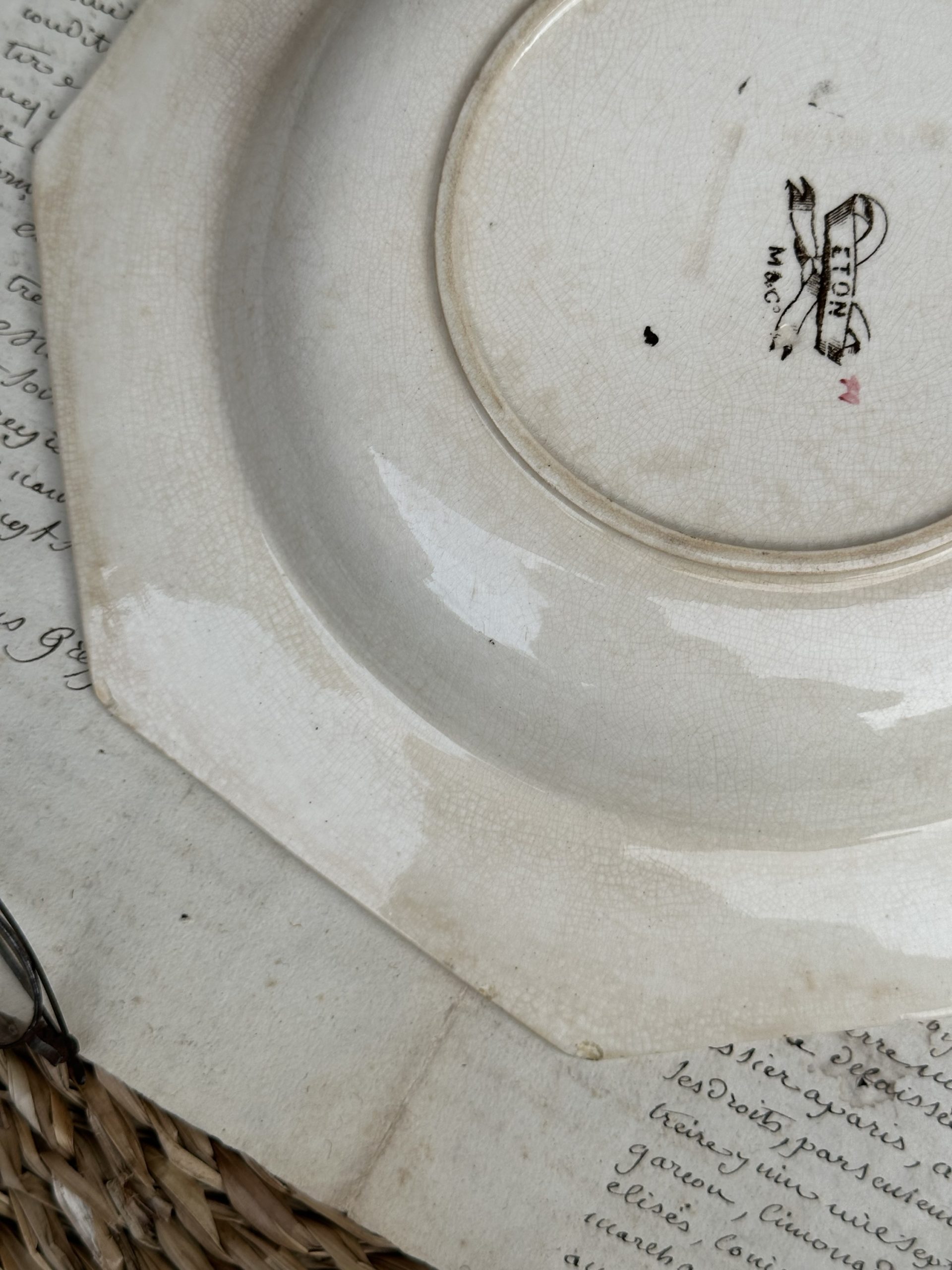 II. Assiette creuse Moore & Co modèle ETON – 1886  – Image 5