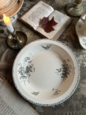 Plat creux (saladier) Choisy le Roi modèle Sce Français, vert profond