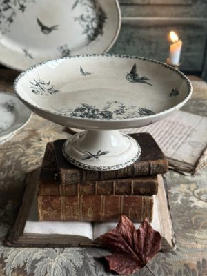 Grand compotier Choisy le Roi modèle Sce Français, vert profond