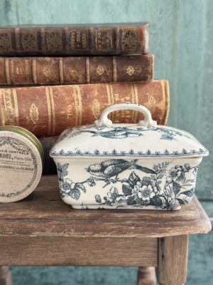 Boîte, porte savon Lunéville modèle Mésange