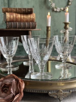 Suite de 4 verre à eau en cristal St Louis modèle Cévennes taille 451