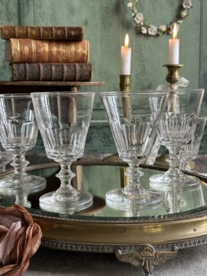 Suite de 6 verres à eau en cristal Baccarat /St. Louis modèle Caton - XIXème