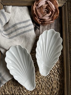 Petit ravier coquillage en porcelaine Pillivuyt