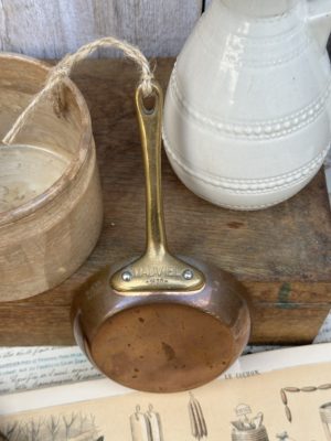 Poêle en cuivre Mauviel M'Minis 12 cm - manche en bronze