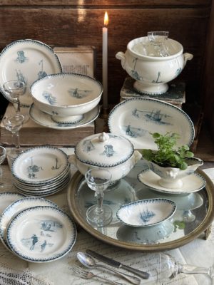 Dînette terre de fer 18 pièces Choisy le Roi